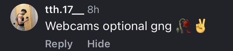 my first ever webcams optional comment hey mom have i made it…?