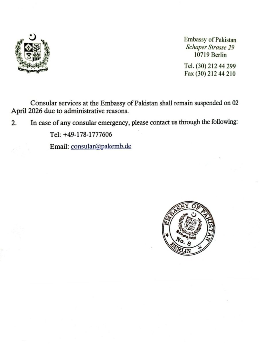 Pakistan Embassy Germany tweet media