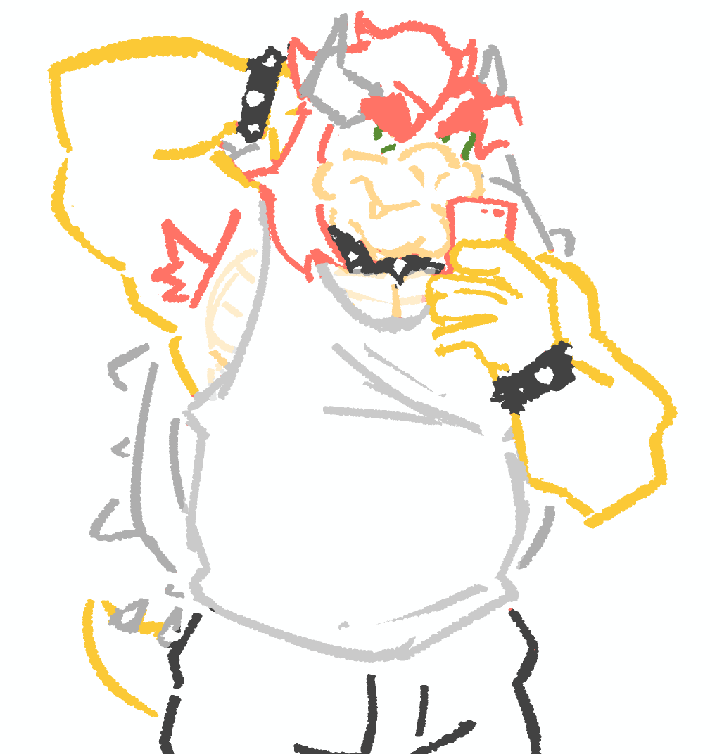 oomf drew bowser so i drew him too