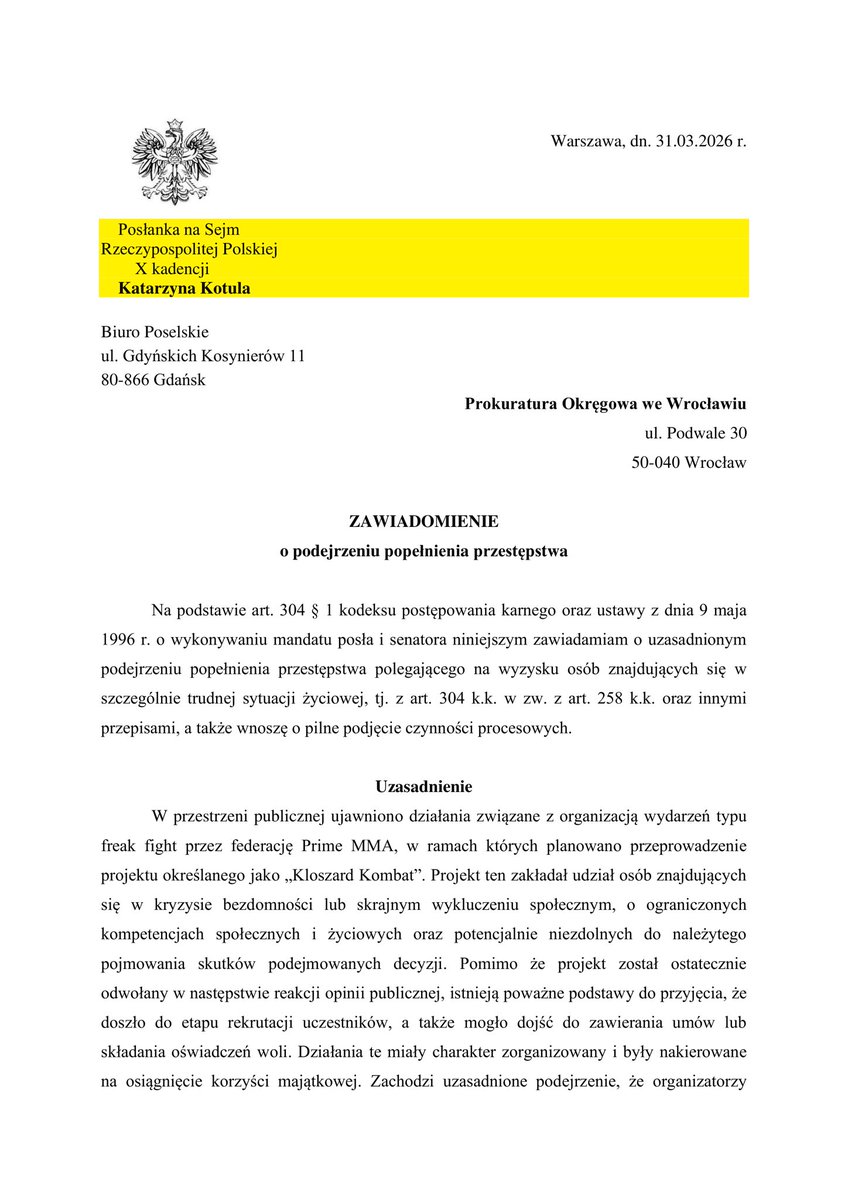 Katarzyna Kotula tweet media