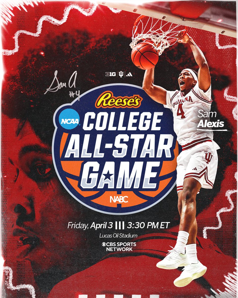 IndianaMBB's tweet photo. Ready to represent. 💪

@samuelalexis04 has been selected for the @NABC1927 Reese's College All-Star Game! https://t.co/ThEnicL5gI