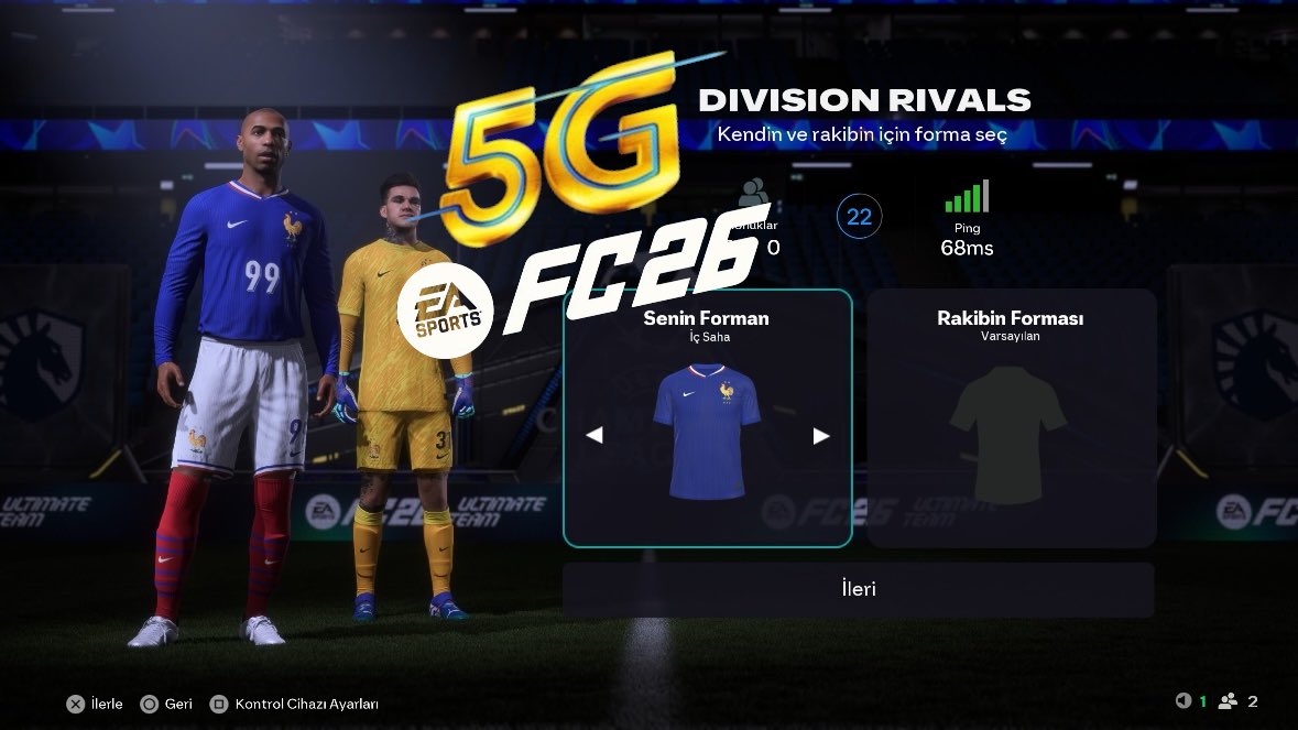 🚨Türkiye Resmi olarak 5G'ye geçti!

Buna rağmen EA FC’de 68ms alabiliyorum hala…

Türkiye’de EA sunucusu olmamasıda bunun bir payı eFootball Konami gibi Türkiye Sunucusu açmanızı bir an önce bekliyoruz <a href="/EASPORTSFC/">EA SPORTS FC</a>