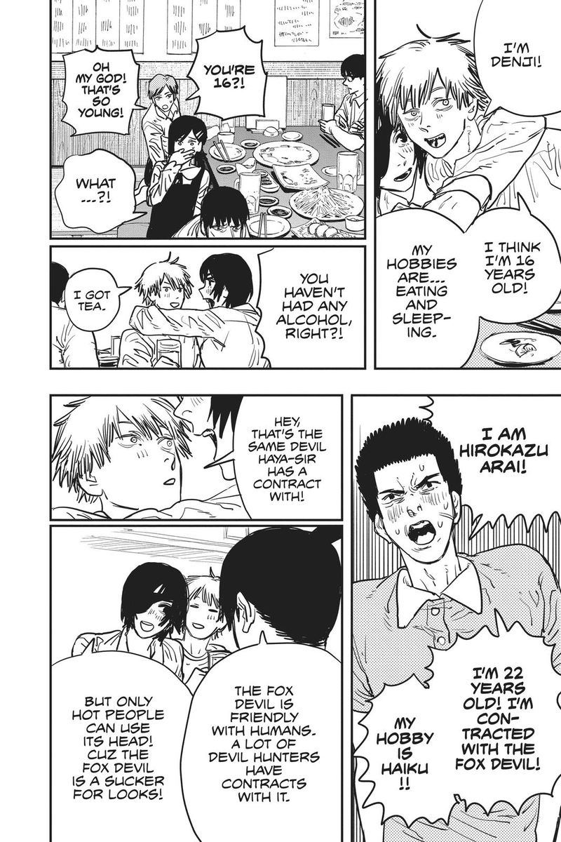 Ichigo_WD's tweet photo. There's a reason why everyone was so shocked when Denji said that he was 16. 

Typically, someone under the age of 18 shouldn't be allowed to legally work for a government agency like Public Safety.

But since Denji is part devil, he isn't afforded any human rights. https://t.co/XuTWyVuQTk