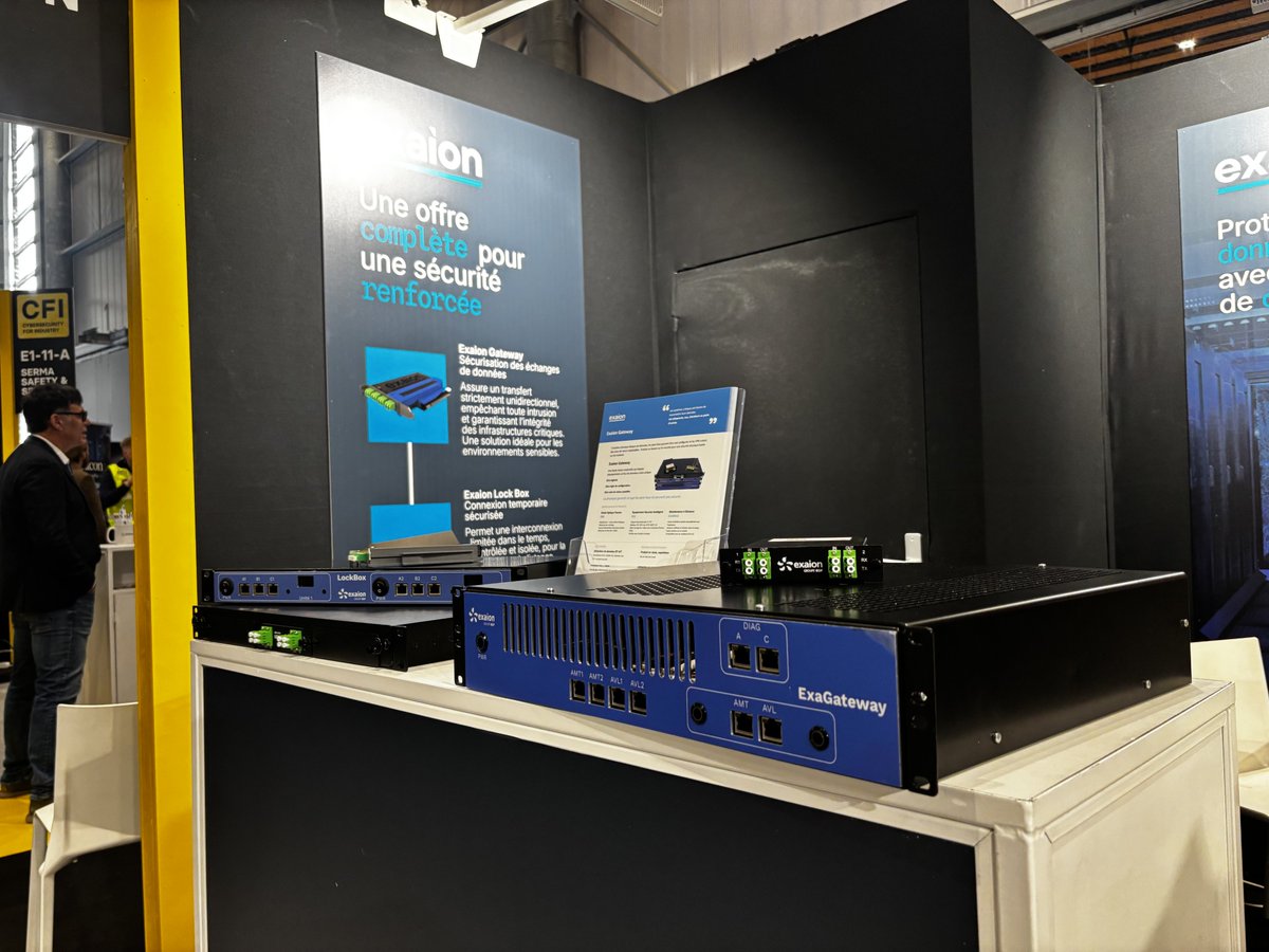 balyeli_fatih's tweet photo. 🤝Day 1 at @INCYBER_Europe with strong discussions on how organizations can better secure sensitive environments while keeping control of their infra 🛡️ Great to see so much interest in #Exaion Gateway, Lock Box and Wipe📍Join us at @LilleGrandPalai , booth E1-9, until April 2 ⏳ https://t.co/47yyYOuSTL