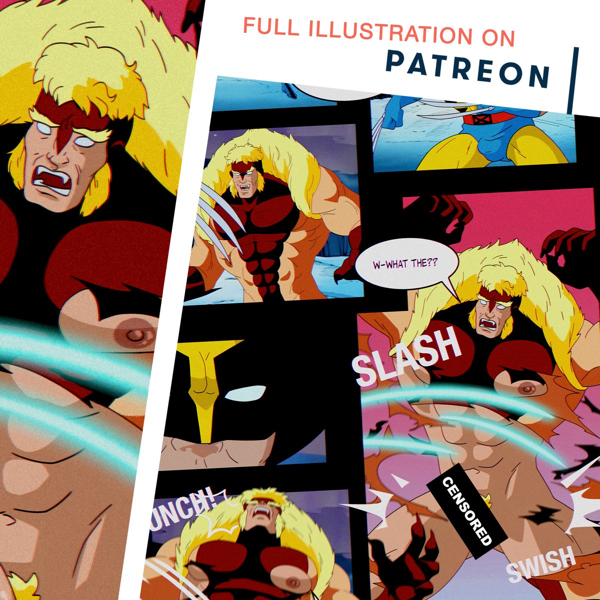 Wolverine reminds Sabretooth how sharp his claws are… by leaving him exposed in the snow.❄️