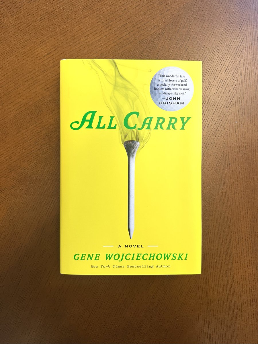 CrownPublishing's tweet photo. “This wonderful tale is for all lovers of golf, especially the weekend hackers with embarrassing handicaps (like me). Now we have hope. If we can just find the magic clubs.”—John Grisham

@genowoj's funny, feel-good novel, ALL CARRY, is out today! Get your copy wherever books are sold.

https://t.co/Hz8Dpeklxe