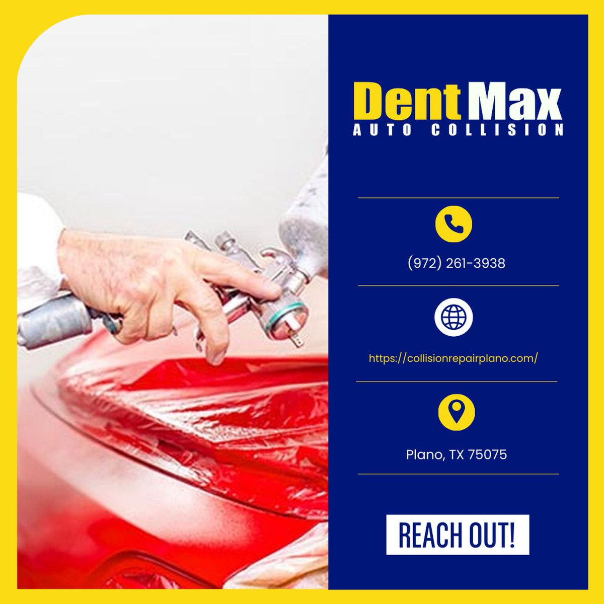 DentMaxAutoColl's tweet image. Surface damage spreads faster than expected without help from an auto paint shop. Early refinishing protects the metal and appearance. Plan your paint service now.
#AutoPaintShop
collisionrepairplano.com/auto-paint-shop