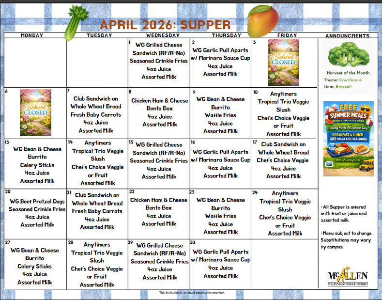 Rowe006's tweet photo. APRIL LUNCH AND SUPPER MENUS 🍽️ https://t.co/pFwgFRaoNq