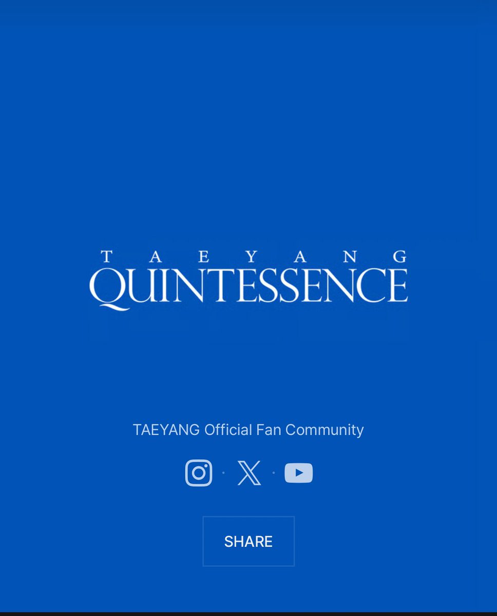 RISEwithSOL's tweet photo. ＴＡＥＹＡＮＧ › 𐌁.𐌔𐌕𐌀Ᏽ𐌄

‘QUINTESSENCE’

https://t.co/HGSpTeCFTx

#TAEYANG #태양 @Realtaeyang https://t.co/8PsJCQzXXt