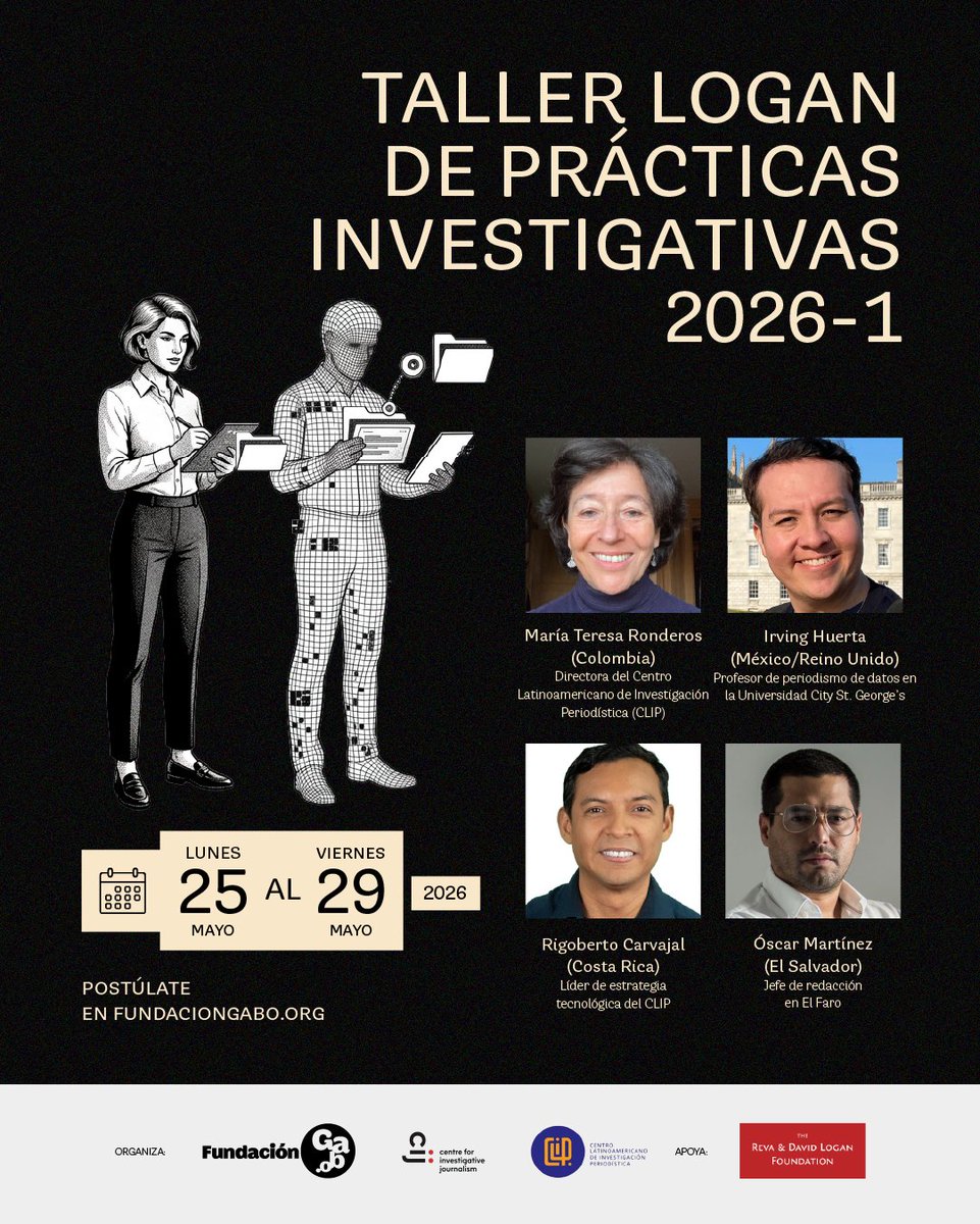 ¿Alguna vez te has quedado paralizado a la hora de investigar una historia?

Evita que ocurra con el #TallerLogan de prácticas investigativas 2026-1.

Abrimos 🧵con todo lo que debes saber de esta convocatoria. 🤩