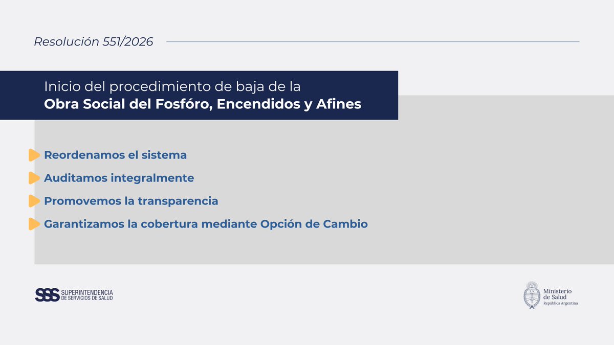 🇦🇷 Superintendencia de Servicios de Salud 🇦🇷 tweet media