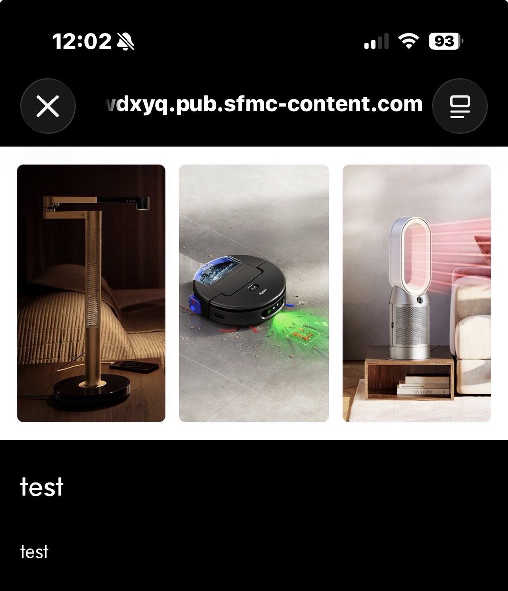 SusquCyclist's tweet photo. @Dyson  Got your test push notification. Figured you’d probably want to know. https://t.co/aGFTwE1dLH