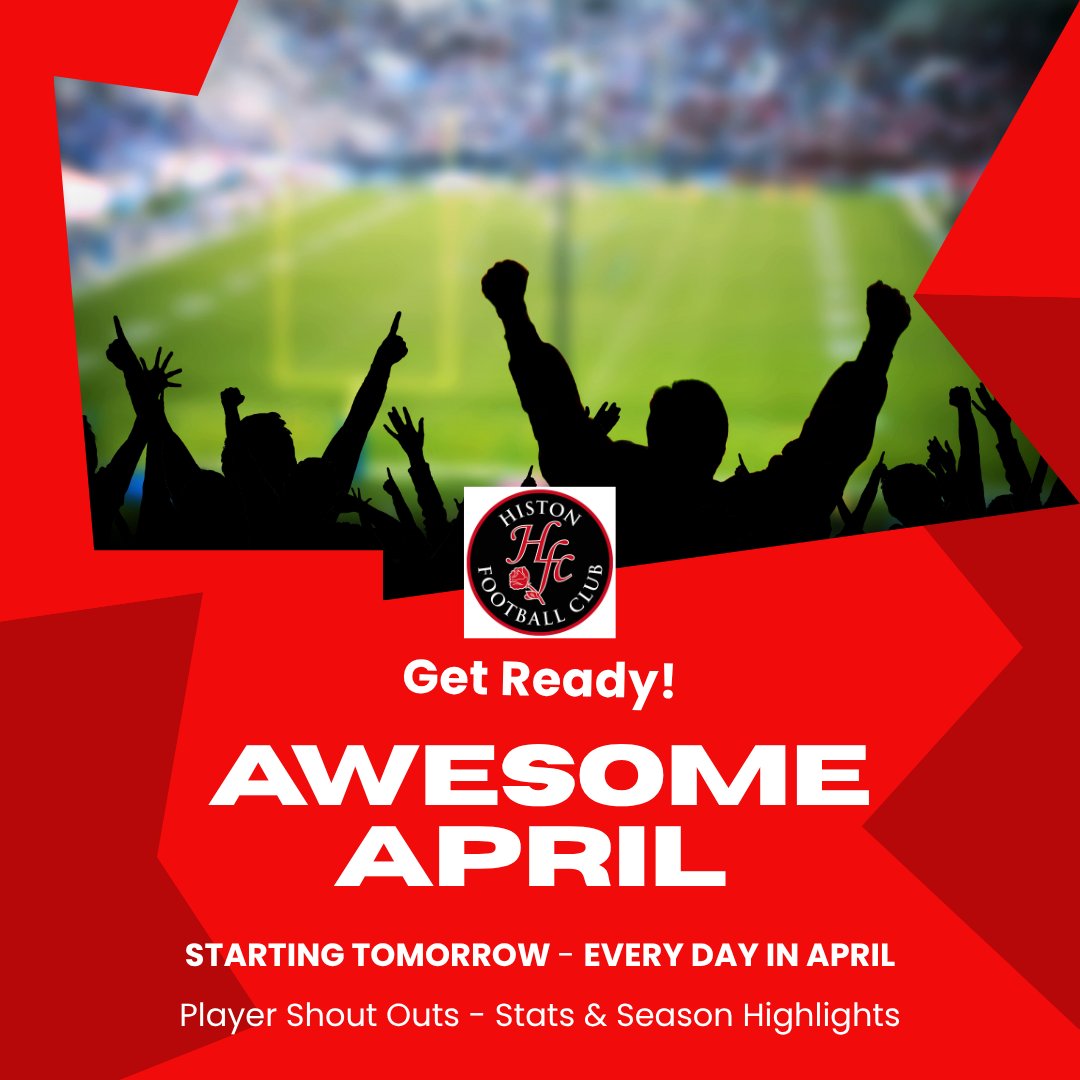 HistonLFC's tweet photo. Awesome April starts tomorrow 🔴⚫
Daily player spotlights. Stats. Big moments. Full credit where it’s due ❤️🖤
Stay locked in 👀🔥
#AwesomeApril #Champions #TeamSpirit #RedAndBlack https://t.co/KfK0AikIlp