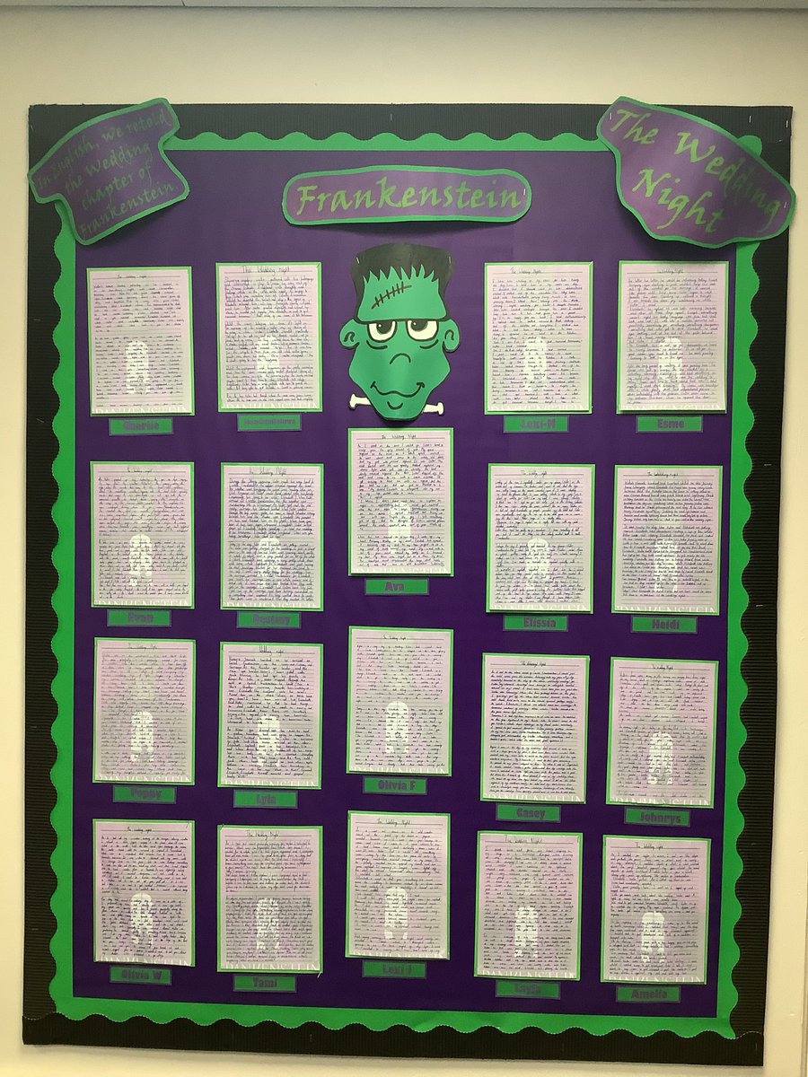 Year 6 have worked super hard this half term writing their wedding chapter of Frankenstein! 🤩⭐️#Frankenstein #English