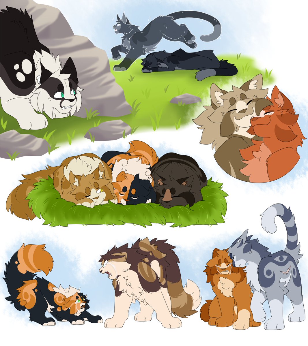 roserocks_art's tweet image. 🚨SPOILERS FOR CHASING SHADOWS🚨

Doodled some of my favourite scenes from the new book! Very intrigued as to where this story is going 👀

#warriors #warriorcats #chasingshadows #tawnypelt #thunderclan #moonpaw #squirrelstar #brambleclaw #starlingpaw #crowfeather #skyclan