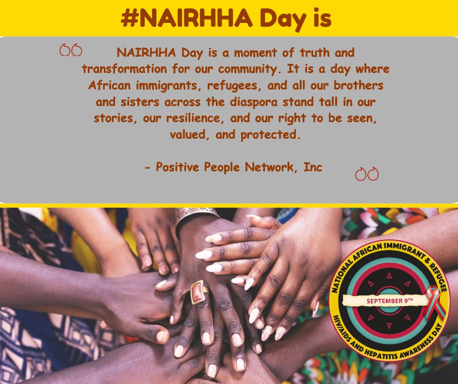 NAIRHHA Day is our moment of truth and transformation. We stand tall in our stories, resilience, and right to be seen, valued, and protected. What does “standing tall” for our community look like to you?

#NAIRHHADay #AfricanImmigrantHealth