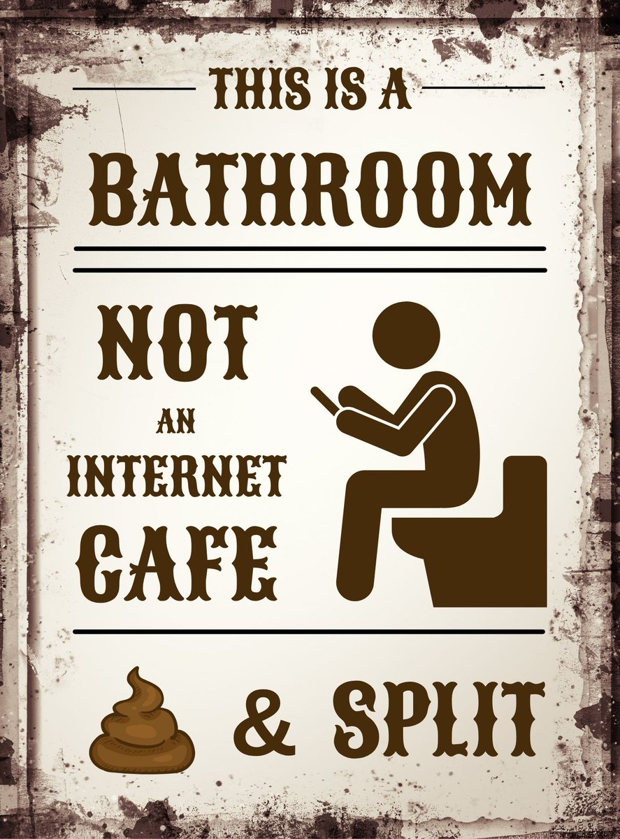 digiseastudio_'s tweet image. Do you think this is funny or a little too real? 😂🚽
“This is a bathroom, not an internet café…”
Be honest 👇
#relatable #bathroomhumor #funny #homevibes