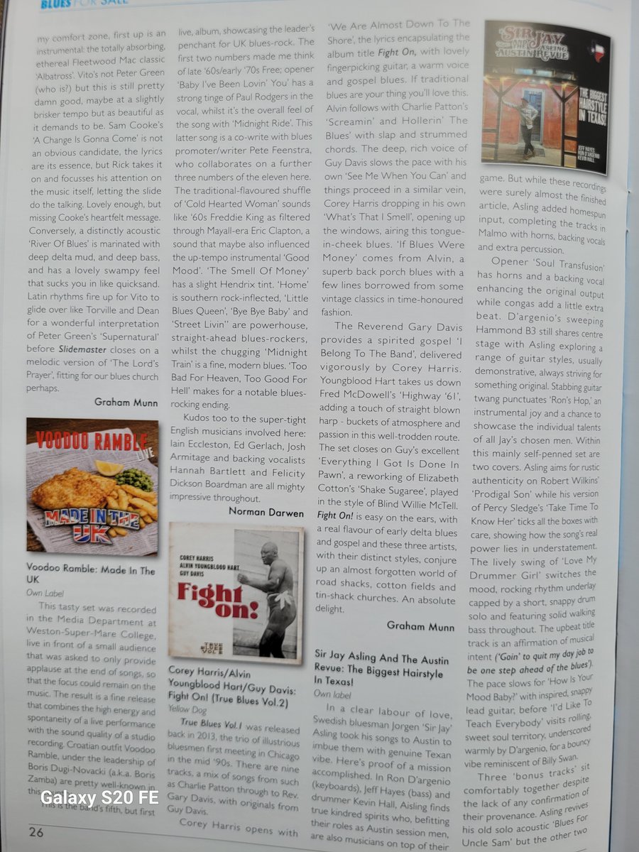 feenstrablues's tweet image. GREAT TO SEE review of @zamba047 #voodooramble #madeintheUK (Live) by #NORMANDARWEN #bluesinbritain 
"high energy and spontaneity of a live performance with the sound quality of a studio
recording."
@WRINKLYCLUB @guitardoor #boriszamba #ozcahill #hittrackstop100 #feenstrablues