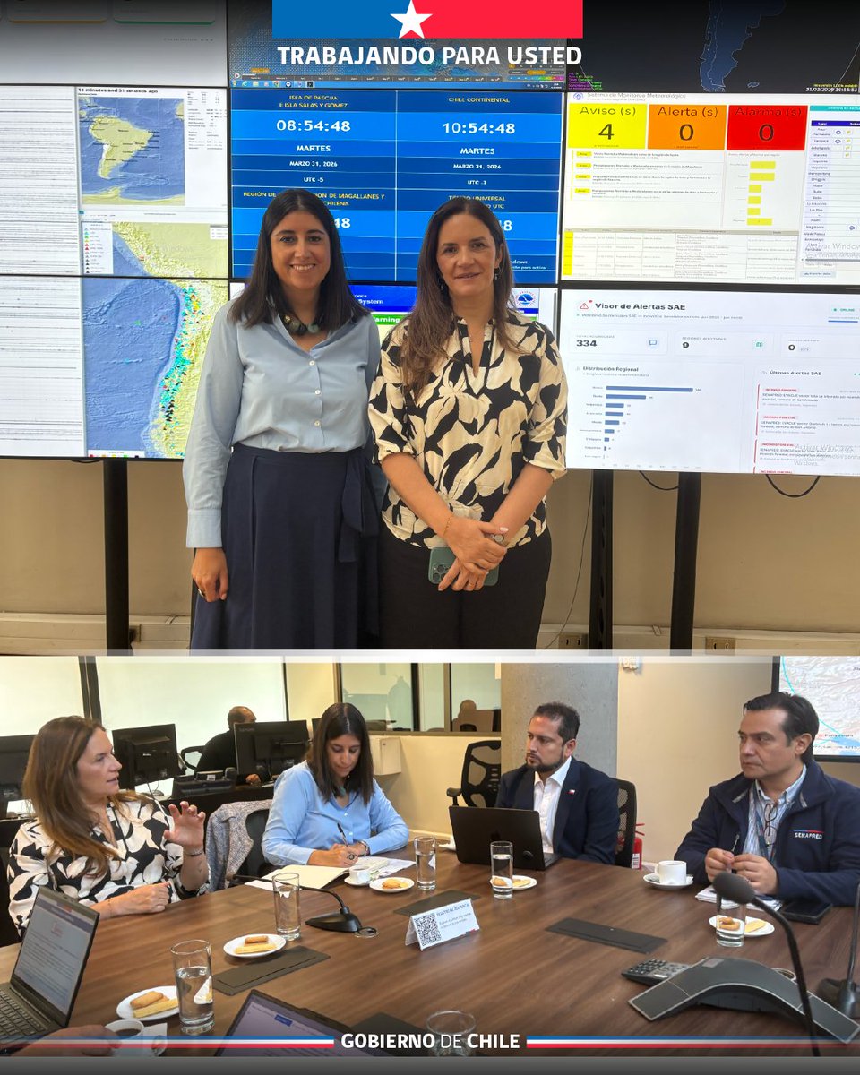 subtel_chile's tweet image. 📶Porque somos un país expuesto a emergencias, la Subsecretaria de Telecomunicaciones, Romina Garrido, y Dir. Nacional de @Senapred, Alicia Cebrián, coordinaron acciones intersectoriales para fortalecer el Sistema de Alerta #SAE y el Roaming de Emergencia. #TrabajandoParaUsted 🇨🇱