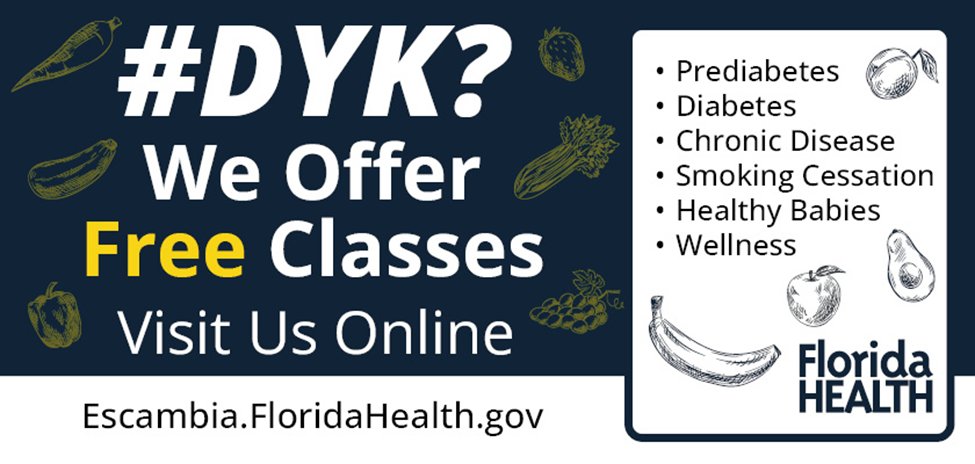 HealthyEscambia's tweet image. #Escambia Mental health support and wellness programs are part of our community education efforts. See details at Escambia.FloridaHealth.gov 🧠 #Wellness