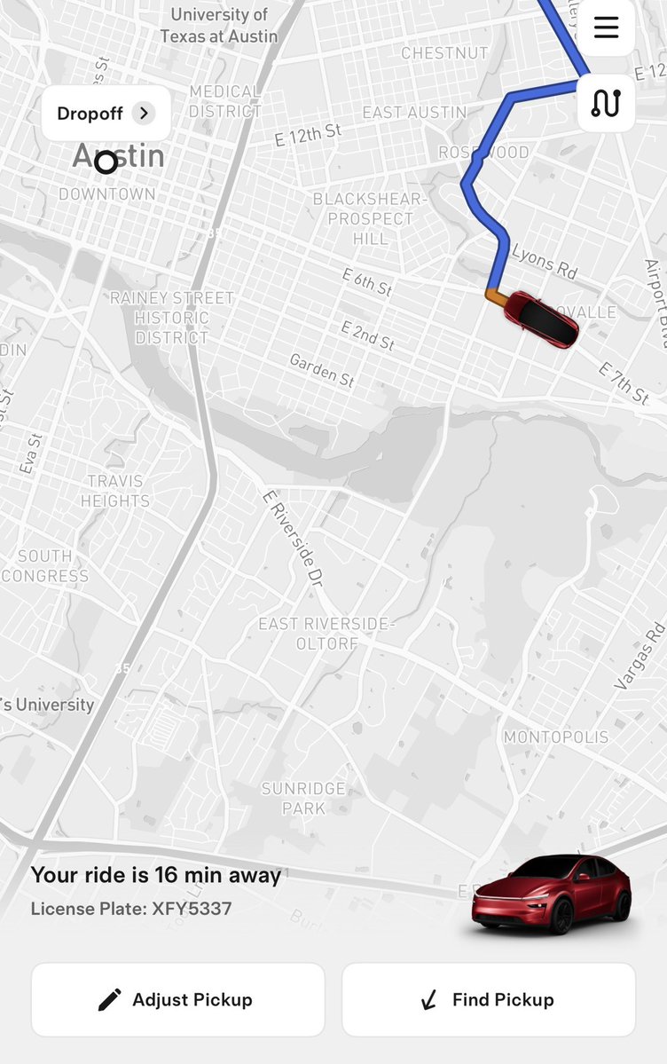 Tesla Robotaxi Austin geofence expansion map