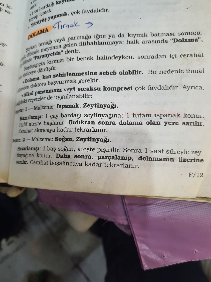 Hastalıklar
Dolama / Paronychla.
Bu iltihablanmaya; halk arasında "Dolama" denir.

#Bursa 
#5G 
#SONDAKİKA 
Bizim Çocuklar / Türkiye / Hakan / Barış / Kenan
