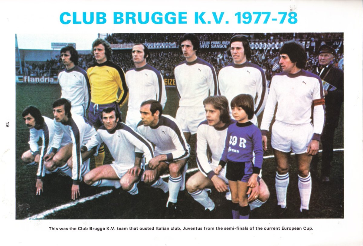 Poster Page Équipe KVC Bruges 1977 - Original - Non Modifié