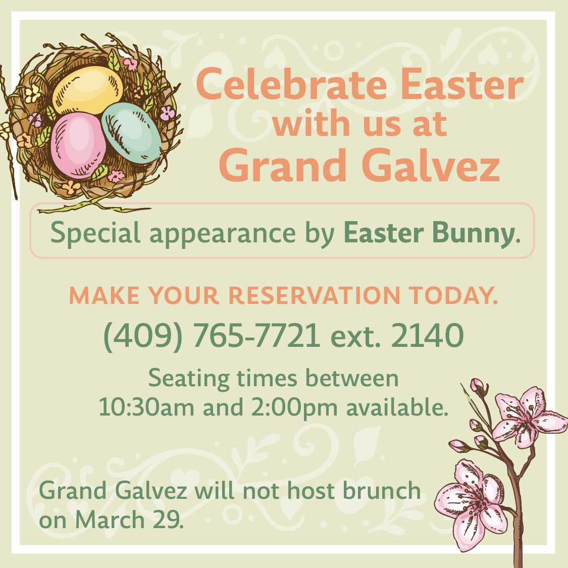 grandgalvez's tweet photo. @HoustonChron Easter Sunday Brunch @grandgalvez 
#Easter #brunch #GrandGalvez #Sundaybrunch #galveston https://t.co/hiwUYDurYf