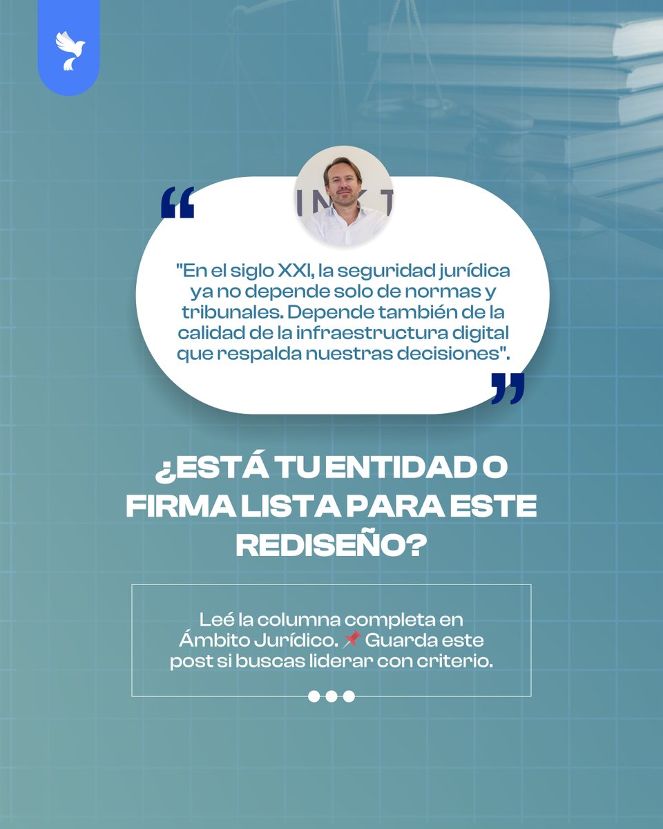 grupolinktic's tweet photo. ¿Tecnología o Derecho? ⚖️🚀 Fernán Ocampo, Pdte. de #LinkTIC, analiza en @Ambitojuridico cómo el #Legaltech redefine la justicia.

🔗 Lee la columna completa aquí: https://t.co/GPFocfh9od

#IA #JusticiaDigital https://t.co/VkBa8Rc6d2