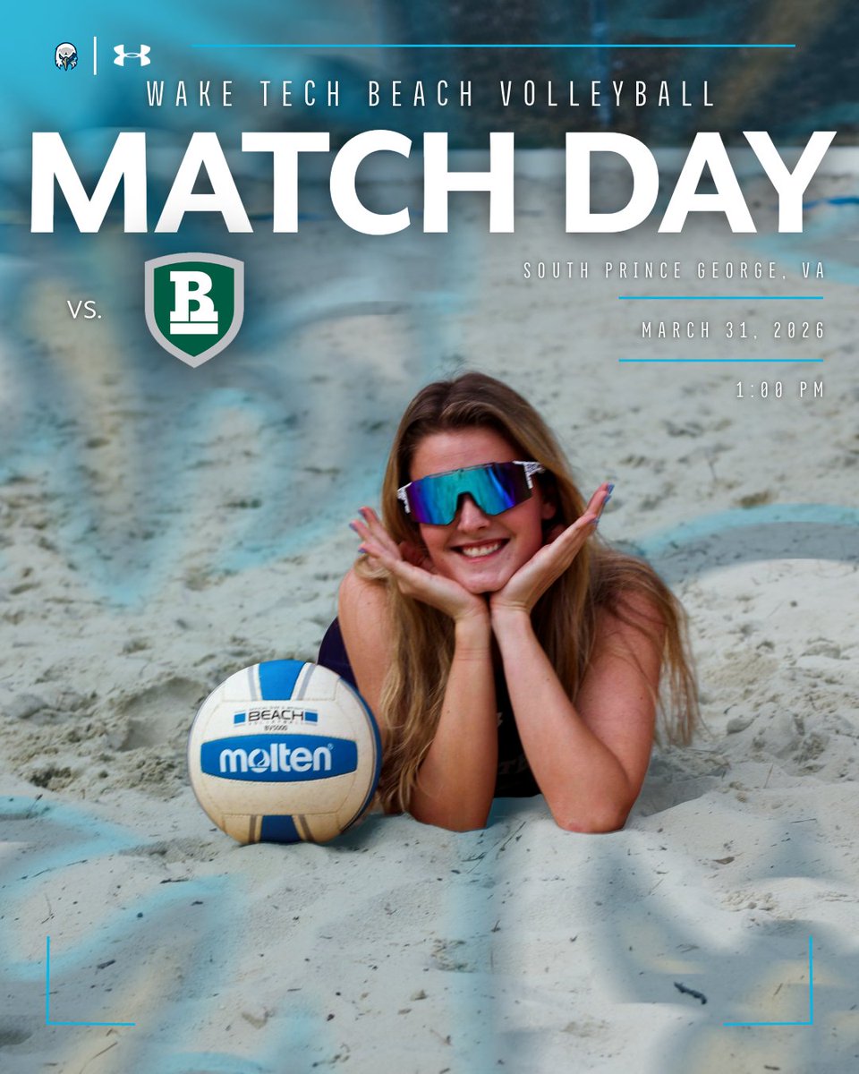 WakeTechBeachVB's tweet photo. 🏐 MATCH DAY
🆚 Richard Bland
🕐 1:00
📍 South Prince George, VA https://t.co/HbgbKoa1V5