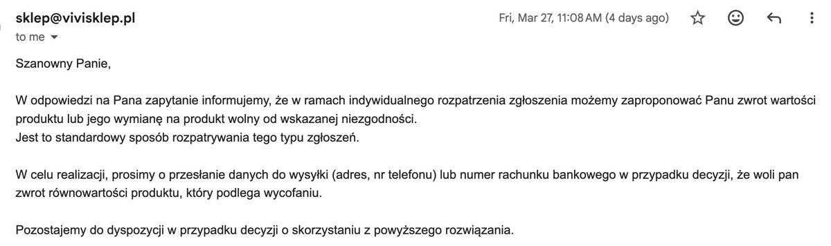 pavelloz's tweet photo. Wypijasz 50g rakotwórczej herbaty, a firma VIVI Polska Sp. z o.o. proponuje Ci 8 zł zwrotu.

Tylko 3 partie wycofane, bo pewnie tylko 3 przebadane.

https://t.co/FdaNWSu0u7

https://t.co/V3NjrGO8bf

Slow clap.
@GIS_gov_pl https://t.co/rFTWoEcY6W