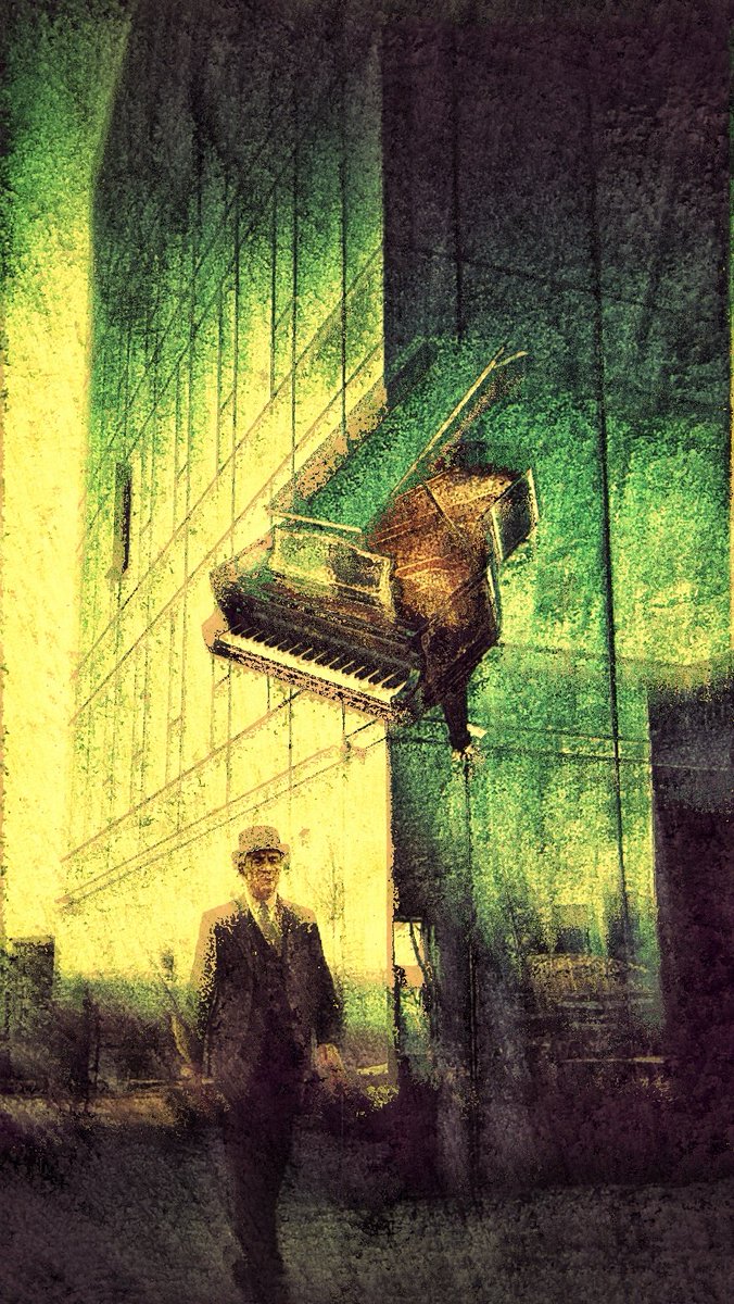 petkovic_b60165's tweet image. ...A piano falls from above/It smashes in front of me... (#ClockDVA - 4 Hours) #surrealAIhallucination #DigitalGlitchArt #HybridPhoto #PostPunk