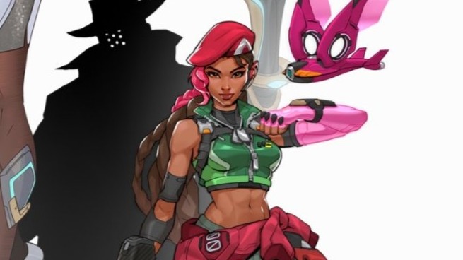 Overwatch2_NEWS's tweet photo. 【OW】シーズン2の新DPSヒーロー初公開 —ドローンと大型銃を装備する女兵士 
━━━━━━━━━━━━━━━
〈見た目の特徴〉

■鳥型ドローン
・ピンク色の鳥型ドローン
・偵察や攻撃に使用する可能性

■大型の銃
・黒がベースのカラーリング
・中距離〜遠距離型の武器と推測

■長い髪
・床まで届く超ロングヘア
・ピンク色のアクセント

■服装
・赤いベレー帽
・兵士っぽい雰囲気

記事全文はコチラ👇
https://t.co/9Vg0sFgXwX