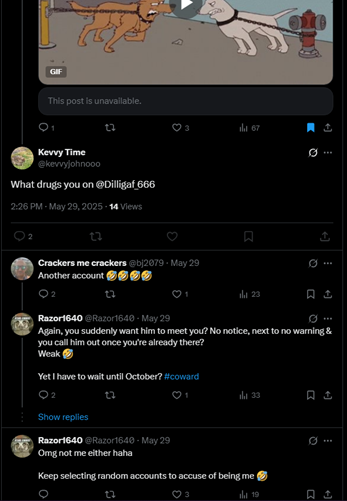 Razor1640's tweet image. Like this #fakethreat #MrMultipleAccounts #provencoward?