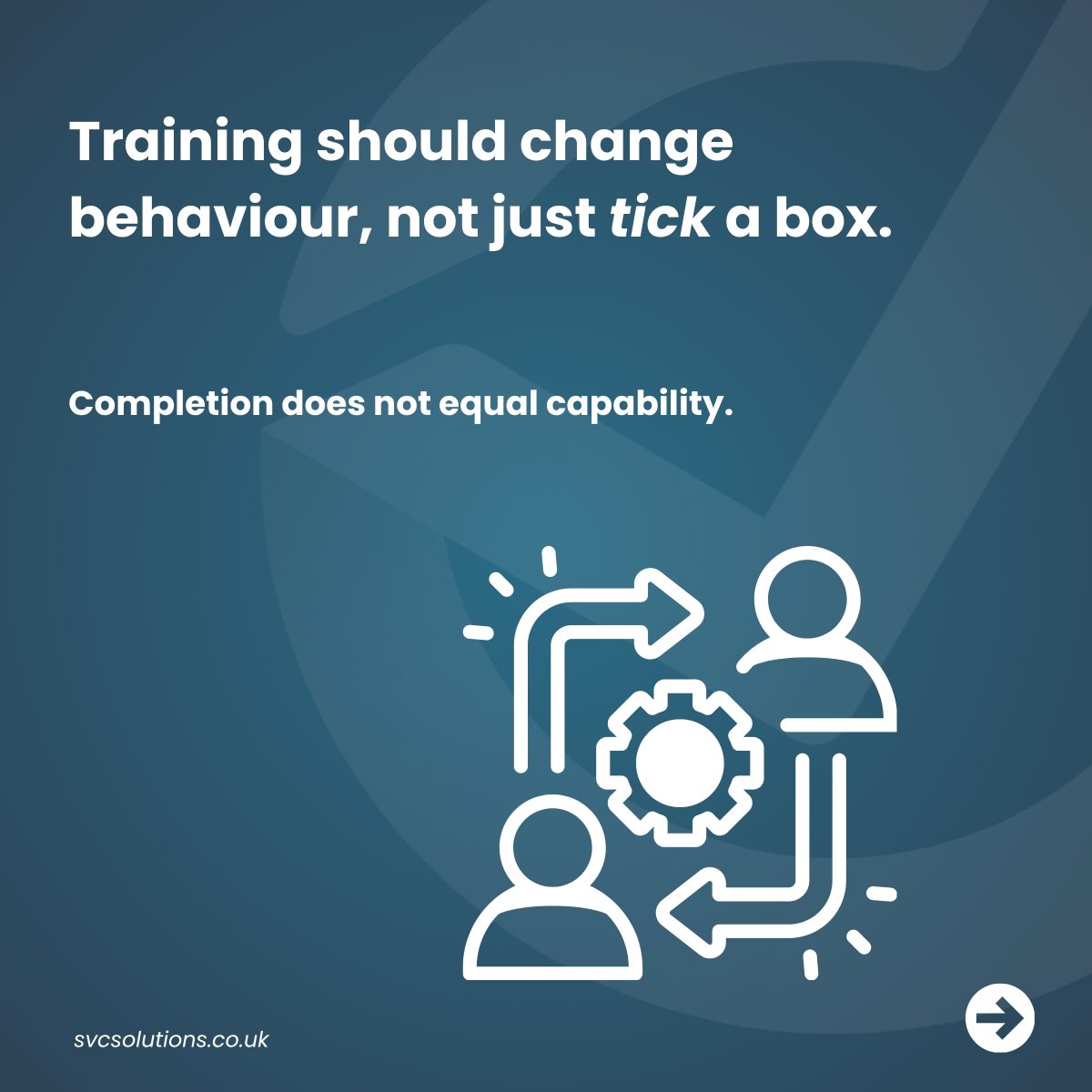 SVC_Solutions's tweet image. Training should change behaviour, not just tick a box.

Practical learning and reinforcement turn knowledge into performance.

That is when training delivers real value.

#Training #Learning