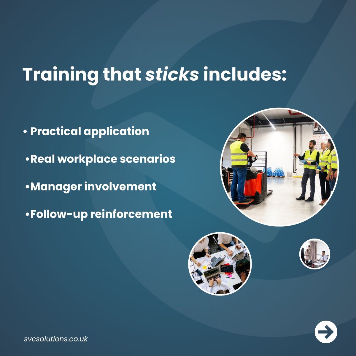 SVC_Solutions's tweet image. Training should change behaviour, not just tick a box.

Practical learning and reinforcement turn knowledge into performance.

That is when training delivers real value.

#Training #Learning