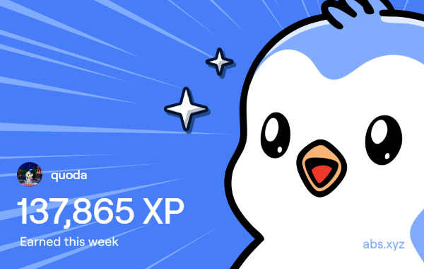 xp bug was fun
but we’re back
137,865 xp this week on <a href="/AbstractChain/">Abstract</a> 
happy xp day!