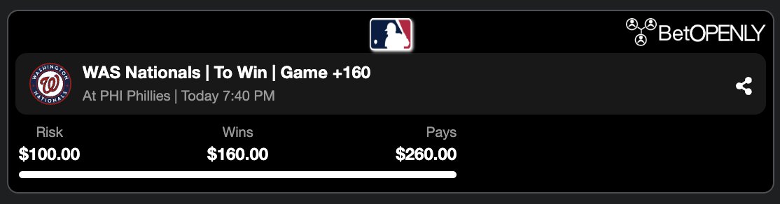 Bets on BetOpenly.com tweet media