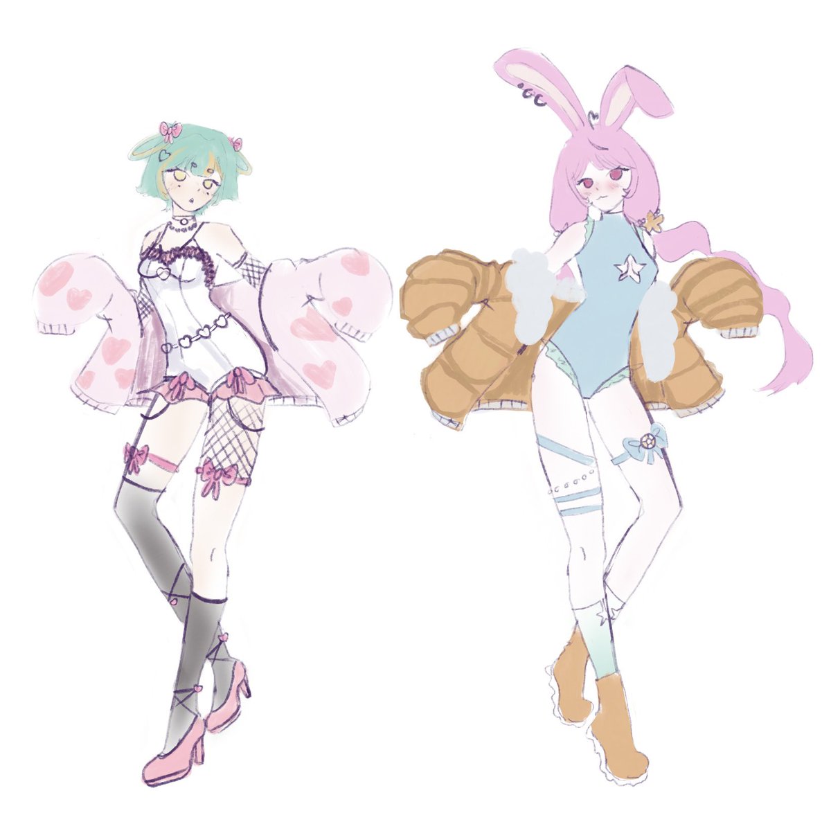 YeviewVT's tweet photo. Day 3 of outfit swaps with my followers!!

@littlelockhartx is literally the cutest little bunny!! 🐰

I hope you like it xx

#yevieart #vtuberart #styleswap https://t.co/31SNtKS5fL