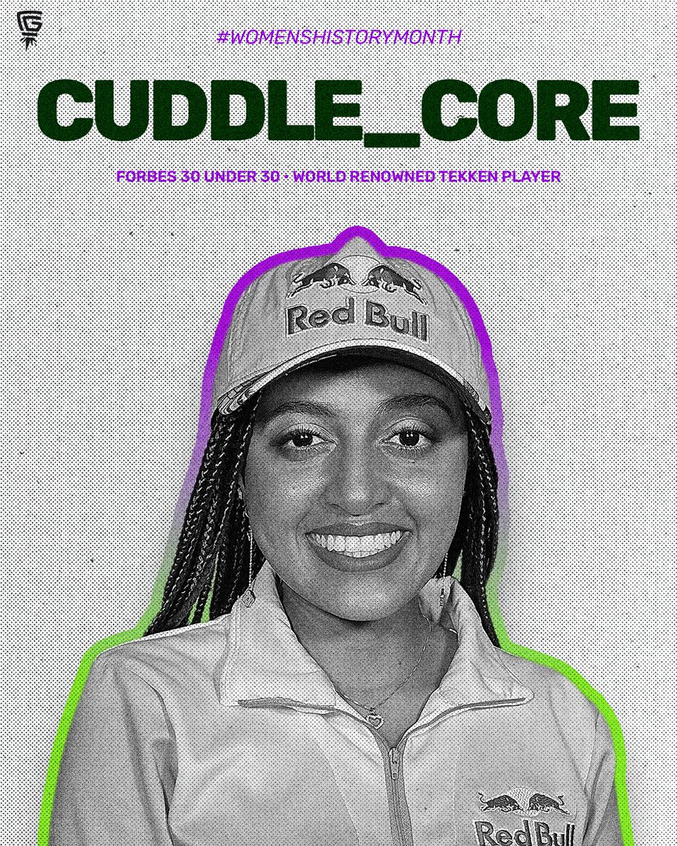 CFGC_gg's tweet image. As we close off #WomensHistoryMonth , let's show love to our very own players, staff, and supporters in CFGC. 💚

First up, @cuddle_core is a Professional Tekken Player, Forbes 30 Under 30 recipient, and one of our CFGC Ambassadors! Let's show love to Cuddle_Core!👑💜

#CFGC