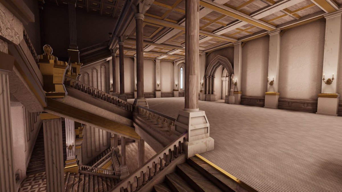 ViwiVR's tweet photo. I've finally finished a modeling commission from scratch.

I can now focus on my own projects and worlds. 

This work includes: A grand hall, 16 mostly unique rooms, a rooftop garden, 14 different ceilings, 6 unique windows, 4 unique doors, 9 unique door frames, and more designs. https://t.co/96qdMKsZLN