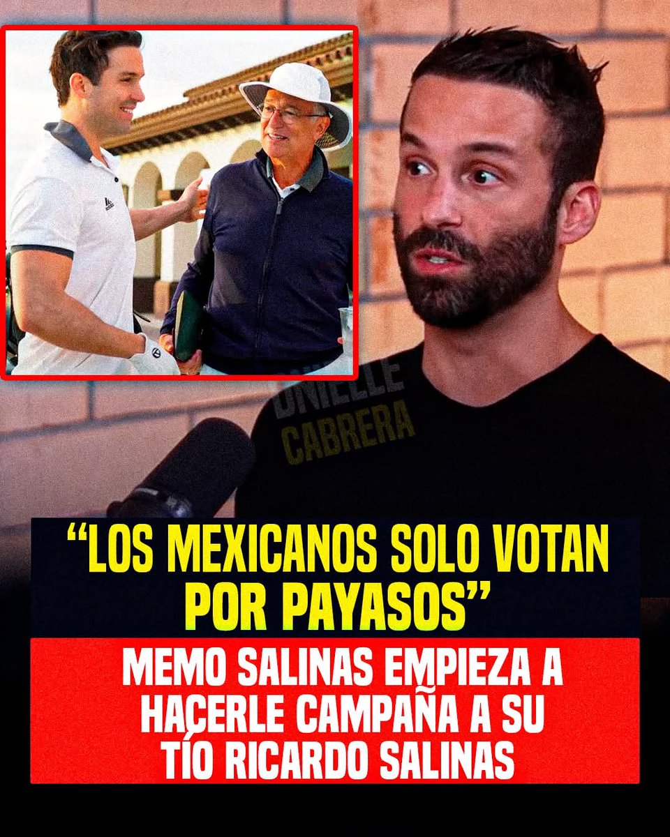 Mejor no le ayudes, compadre... 😂

Memo Salinas sobrino de Ricardo Salinas Pliego, salió en un podcast a decir que "los mexicanos solo votan por payasos".
Memo, si querías hacerle campaña a tu tío para que lo quieran menos, vas muy bien. 👏😂