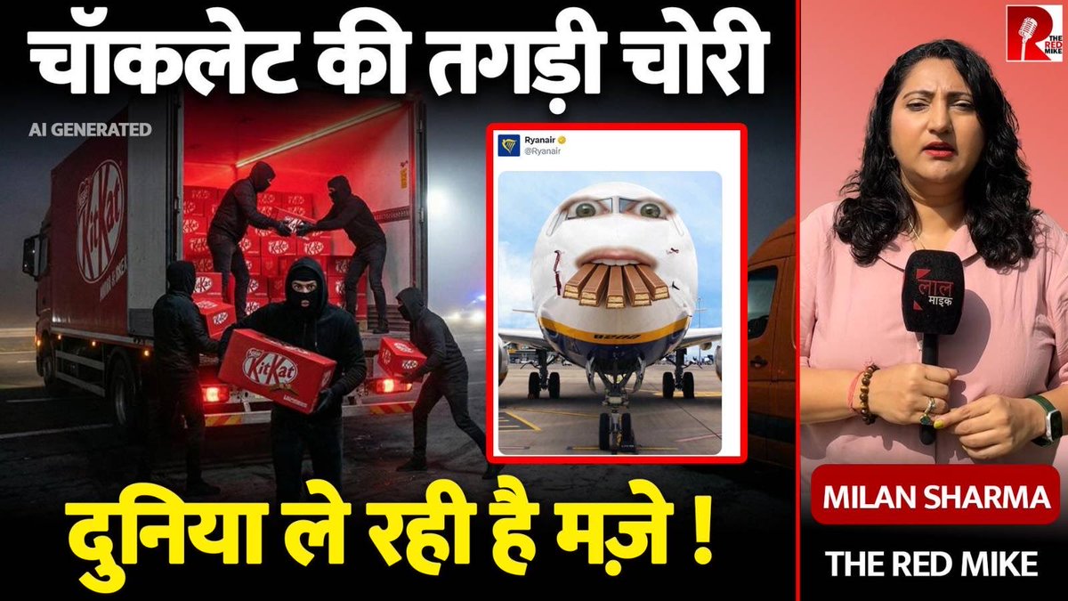 TheRedMike's tweet image. Chocolate की सबसे बड़ी चोरी, विश्व भर में लोग बना रहे हैं Memes. 

देखिए @Milan_reports की रिपोर्ट The Red Mike के यूट्यूब चैनल पर।

#KitKat #Chocolate
