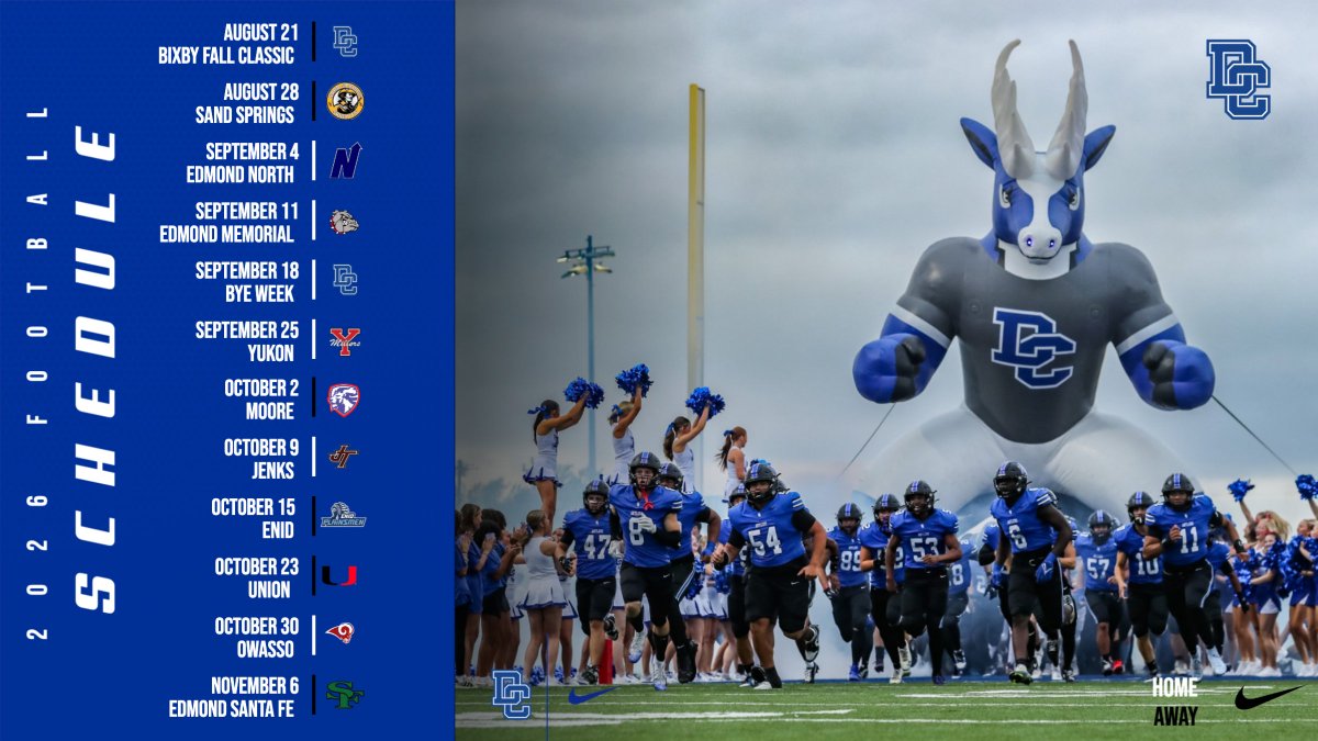 DeerCreekFB's tweet photo. 2026 Football Schedule for your Deer Creek Antlers!

#DeerCreekFB
#Perseverance https://t.co/LK4ESVer1J