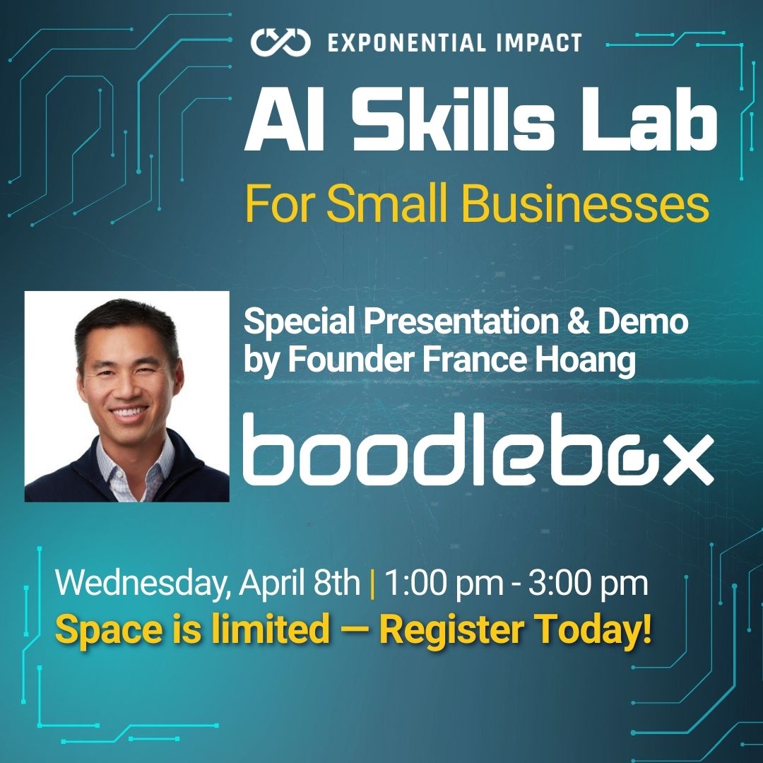 XIAccelerator's tweet photo. Join a FREE XI workshop with BoodleBox AI (France Hoang + Mike Alonzo) for real insight + a live demo on deploying AI across your team.
📅 NEXT Wednesday, April 8th | 1–3 PM
🎟️ Free for XI Community
https://t.co/a1t0OFkjDh
#AI #Startups #ColoradoTech https://t.co/Pf7yGTwzS9