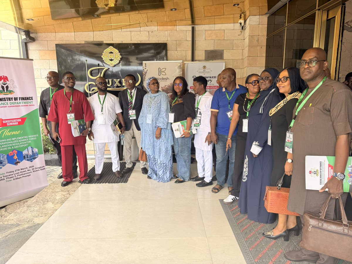 I attended the sensitization seminar on  "UNDERSTANDING AND IMPLEMENTING NIGERIA'S NEWLY OPERATIONALIZED ADVANCE CARGO DECLARATION REGULATION FOR CRUDE OIL &amp; GAS EXPORT"  organized by <a href="/FinMinNigeria/">Federal Ministry of Finance</a> It was indeed an interesting and interacting event.