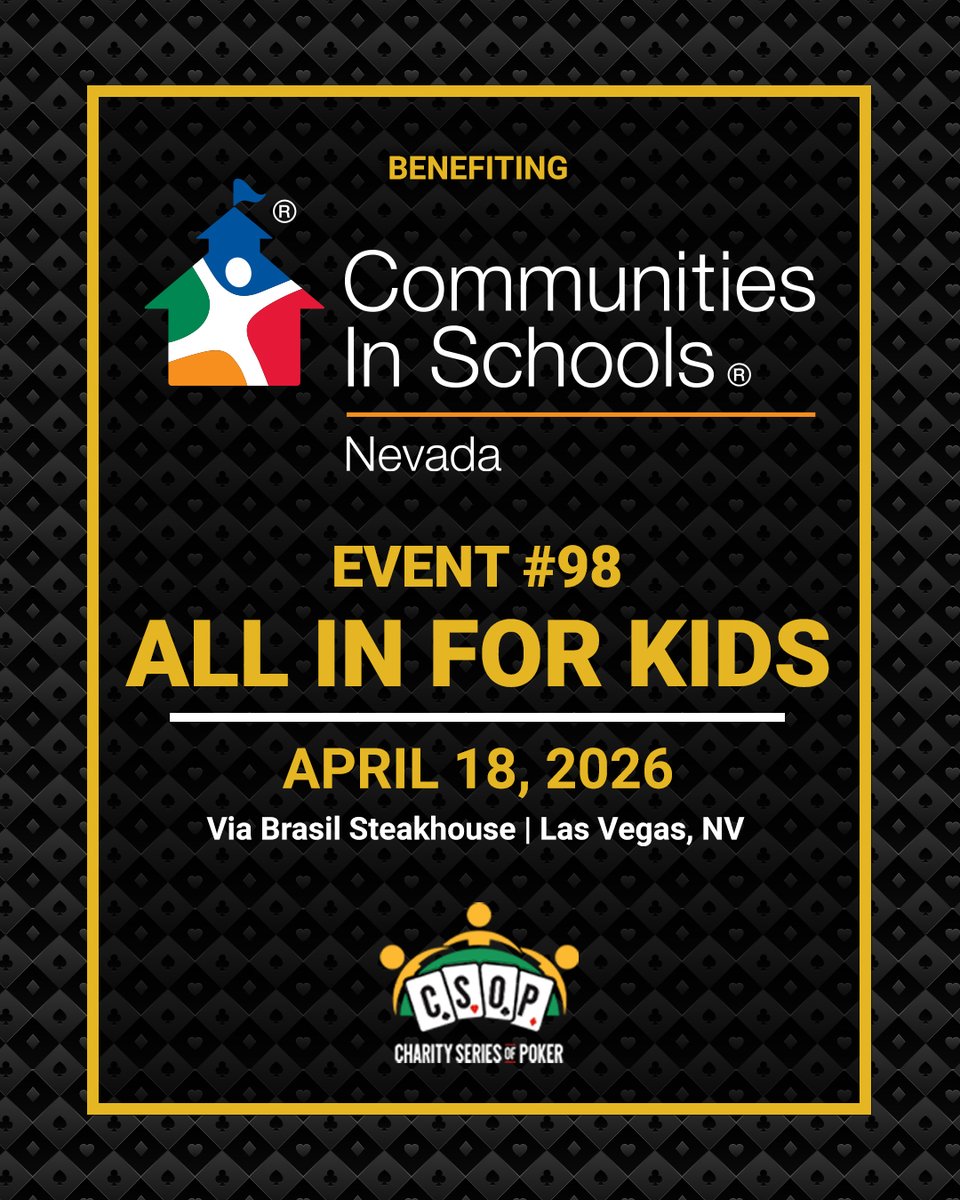 TheCSOP's tweet photo. All In For Kids CSOP 98 is set for April 18th!
Support @cis_nevada today! 

🔗 Register/Donate: https://t.co/6pXNPPoQSH 

#CSOP #AllInForKids https://t.co/dPKA58knNF