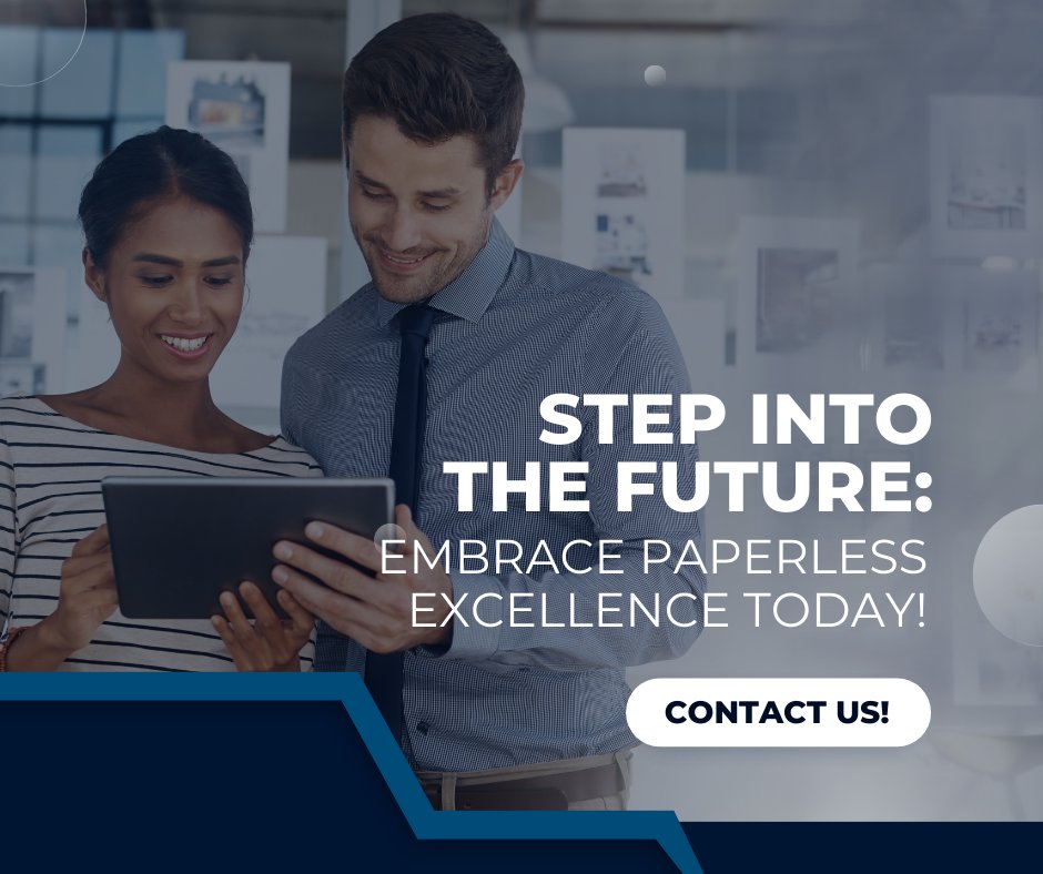 Transform your business. Go paperless. Contact us now and discover the power of our document management services. Elevate your efficiency, security, and collaboration to new heights. 

Start the Conversation: bit.ly/3JS2fS6 

#GoDigitalNow #UnlockYourPotential
