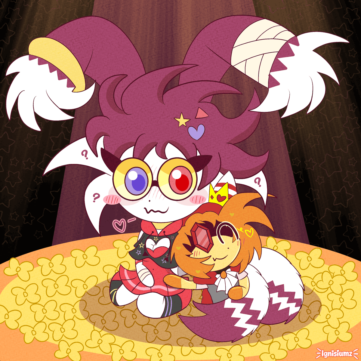 Hugged by a fluffy Fair rabbit tail blanket, Gael really enjoyed the sleep hehe.