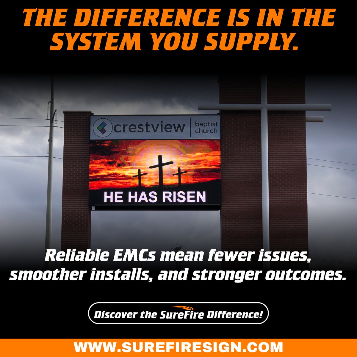 SureFireSignInc's tweet image. Inconsistent systems create unnecessary risk.

🔥SureFire supplies dependable EMCs designed for real-world performance.

→ Talk with our team about your next EMC project.

#DigitalSignage #SignIndustry #SignProfessionals #SignInstallers #ElectronicMessageCenter